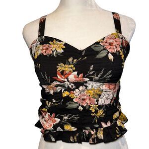 B-O-G COLLECTION Floral CamiCropTop NWT Size M